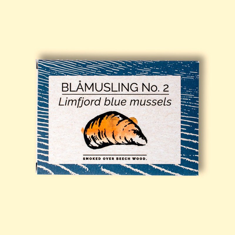 Wood-smoked blue mussels
