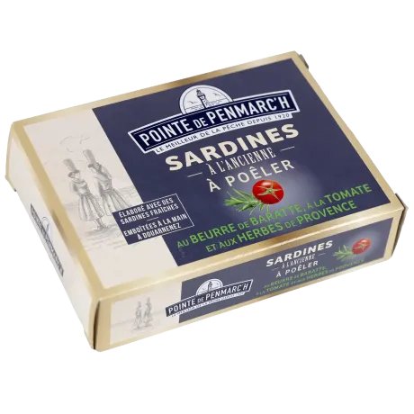 Sardines à l'ancienne à poêler au beurre de baratte, à la tomate et aux herbes de Provence