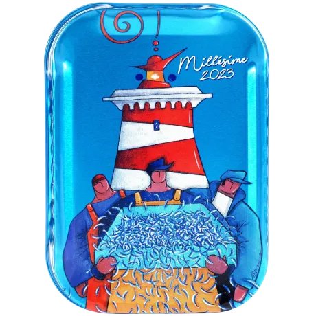 Sardines à l'ancienne à l'huile d'olive millésimées 2023 Ramine Phare rouge blanc