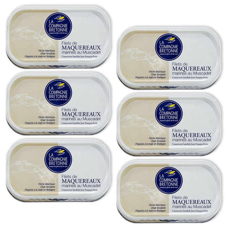 Filets de Maquereaux marinés au Muscadet 118g (lot de 6)