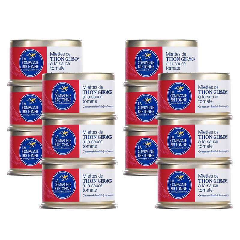 Miettes de Thon blanc Germon à la tomate 135g (lot de 12)