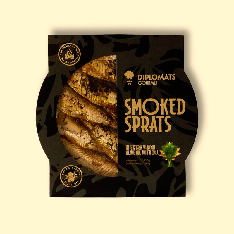 Sprats in extra virgin olive oil with dill