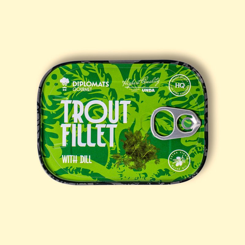 Trout in extra virgin olive oil with dill