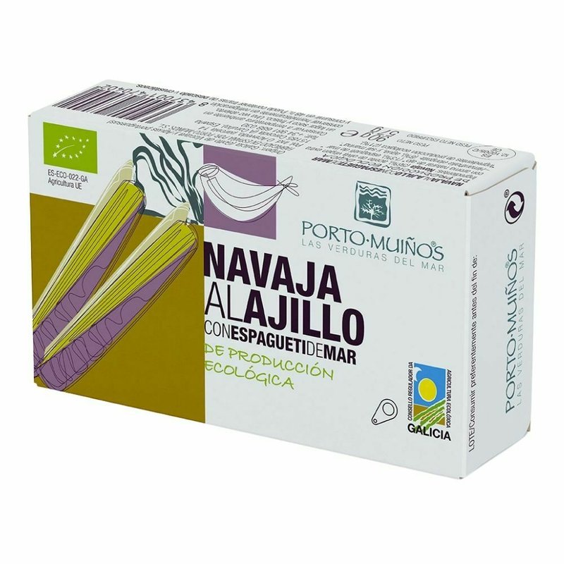 Razor Clams, Garlic, Sea Spaghetti – Organic PORTO MUINOS