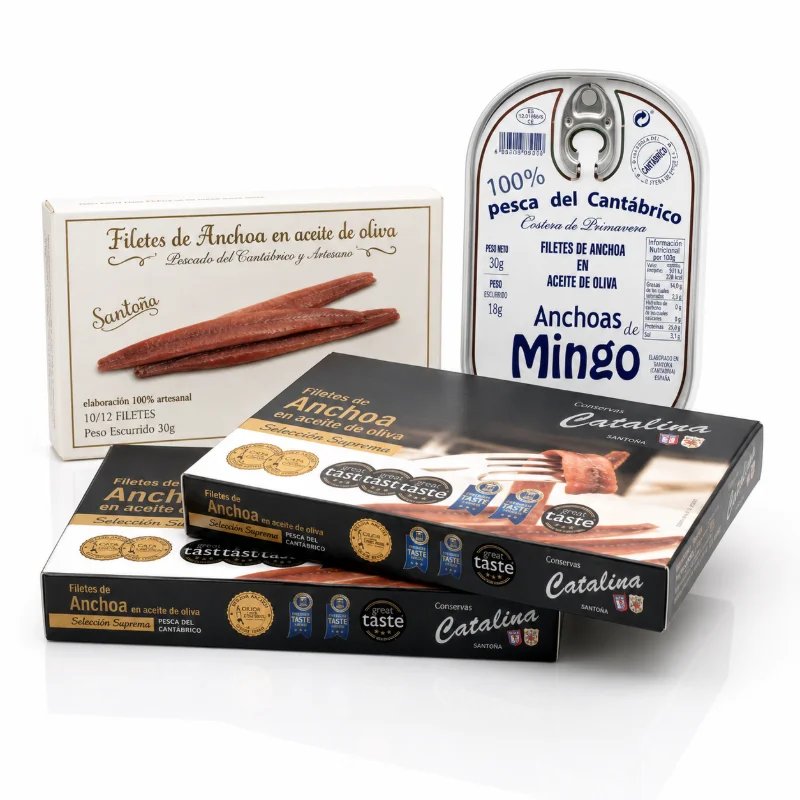 【PROMOCIÓN】Selección de latas de filetes de anchoa grandes 00