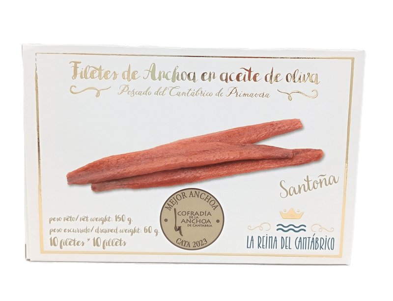 Lata de anchoas La Reina del Cantábrico 150 gramos en aceite de oliva