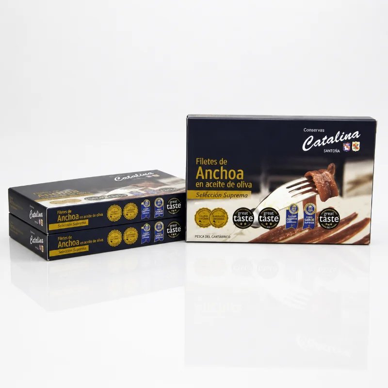 Pack oferta de 3 latas de anchoas Catalina 110 gr en aceite de oliva