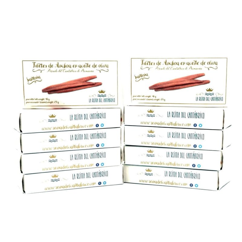 OFERTA 10 latas de anchoas La Reina del Cantábrico 48 gramos