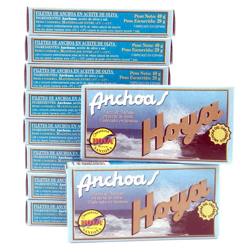 9 octavillos +【1 DE REGALO】de anchoas Hoya