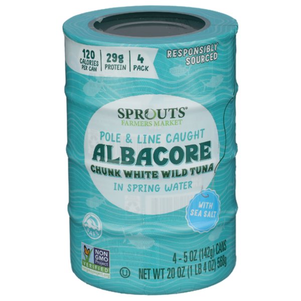 Albacore White Tuna With Sea Salt Cans 4 Pack