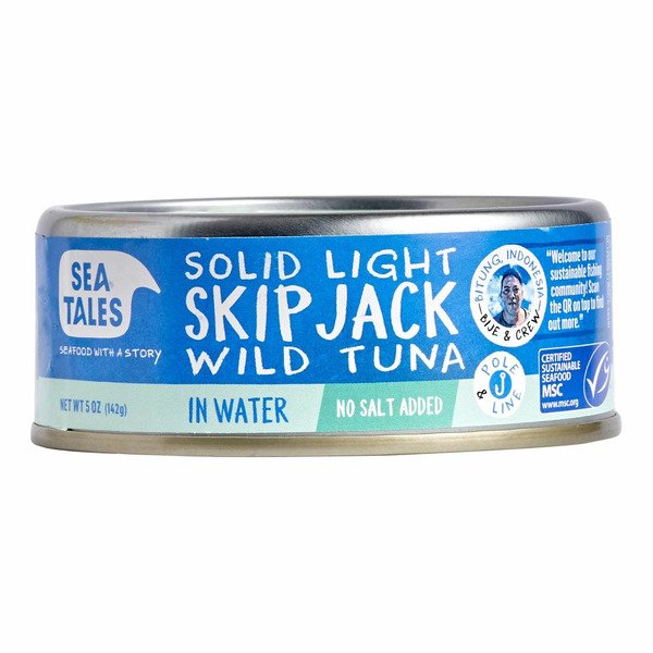 Tuna in Water, Skip Jack, Solid Light, No Salt Added