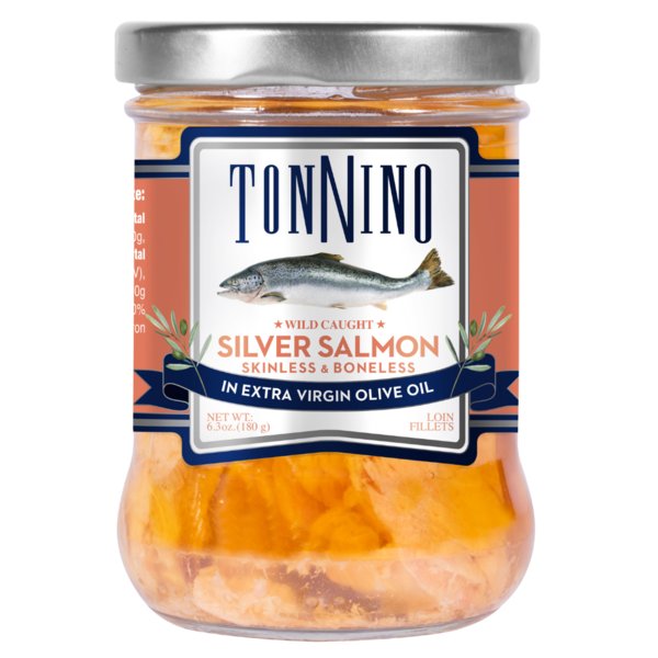 Silver Salmon in Extra virgin olive oil Skinless & Boness