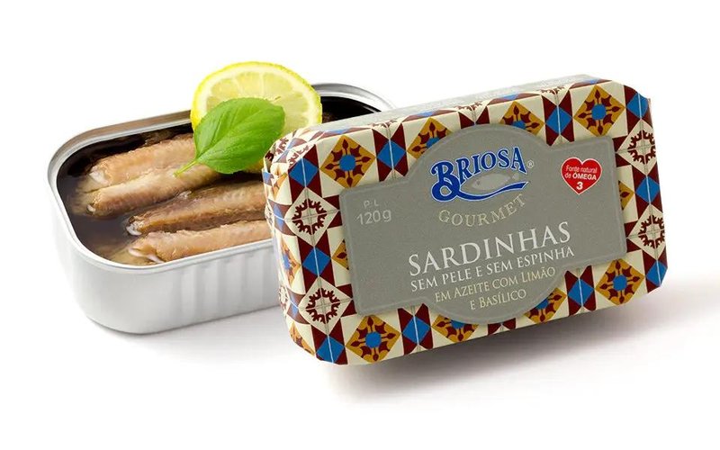 Sardinas sin piel y sin espina en Aceite con Limón y albahaca