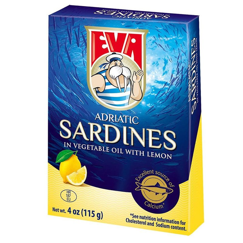 Eva Adriatic Sardines in Vegetable oil w/ Lemon - 4 oz (115 g)