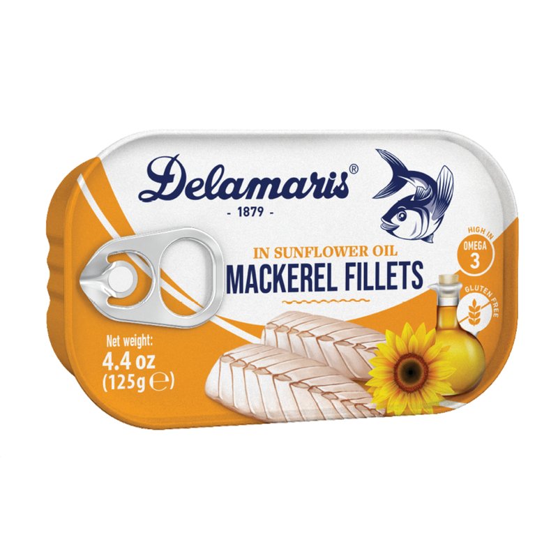 Mackerel fillets in sunflower oil | Fileti skuše u suncokretovom ulju 125g
