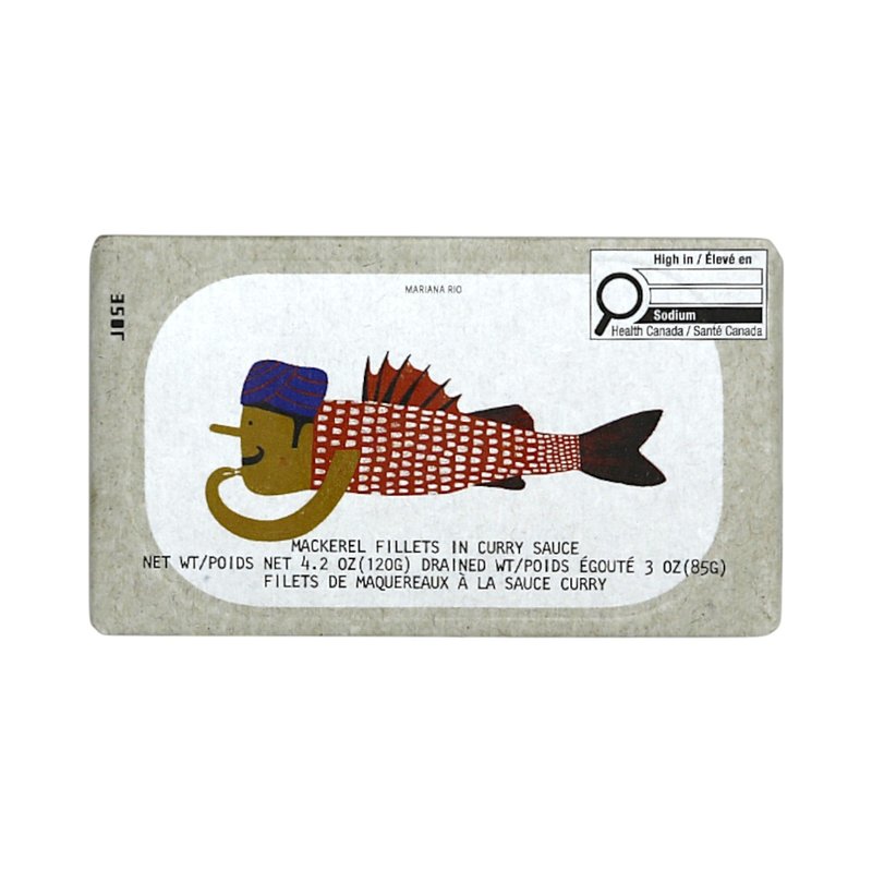 Mackerel Fillets in Curry Sauce - José Gourmet | Tinned Fins