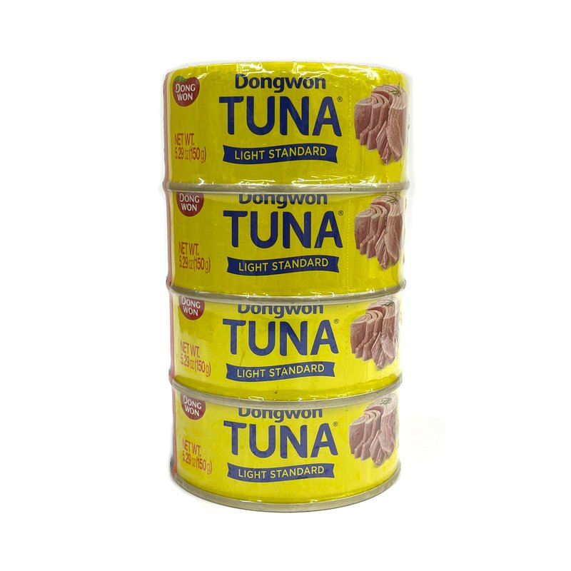 Light Standard Tuna / 동원 살코기 스탠다드 참치 4개팩 (150g x 4pk)