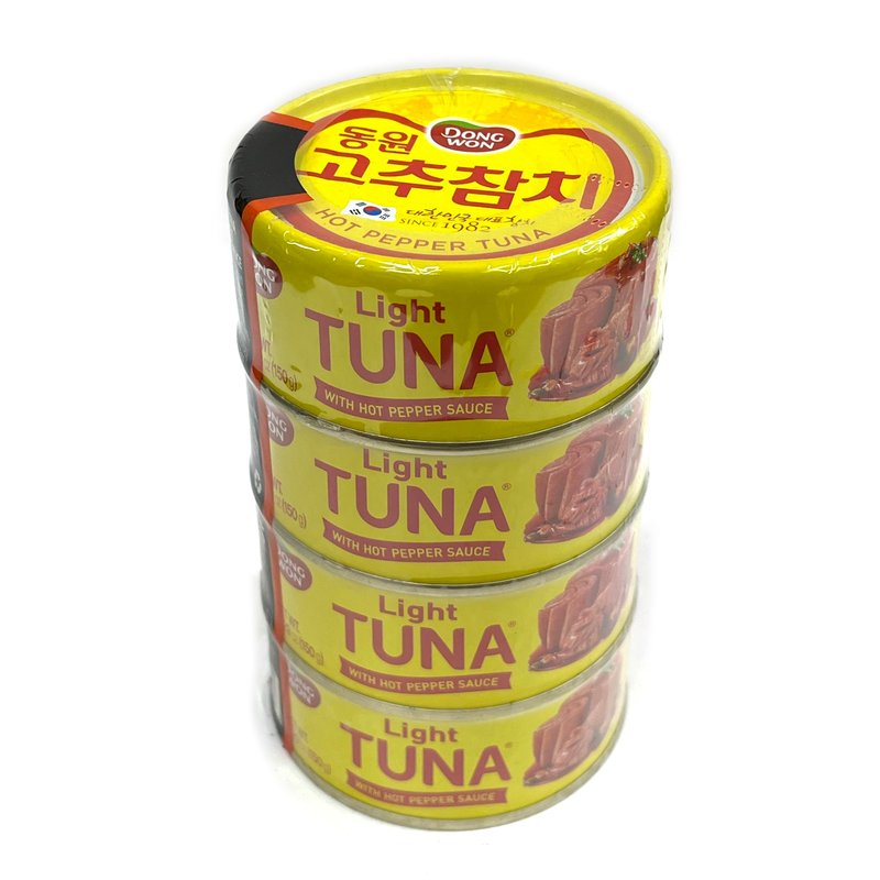 Light Tuna w. Hot Pepper Sauce / 동원 고추 참치 4개팩 (150g x 4pk)