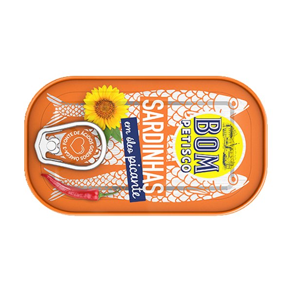 Sardines in Spicy Vegetable Oil 120g - Portuguese Canned Sardines