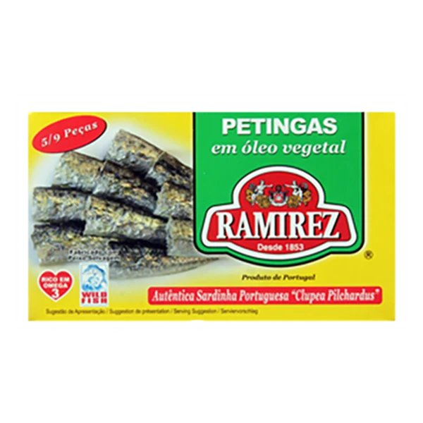 Small Sardines in Vegetable Oil (Petingas) - Portuguese Canned Sardines