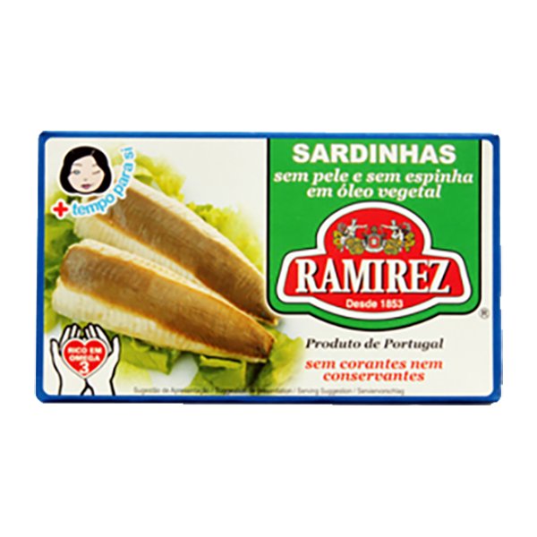 Skinless & Boneless Sardines in Vegetable Oil - Portuguese Canned Sardines