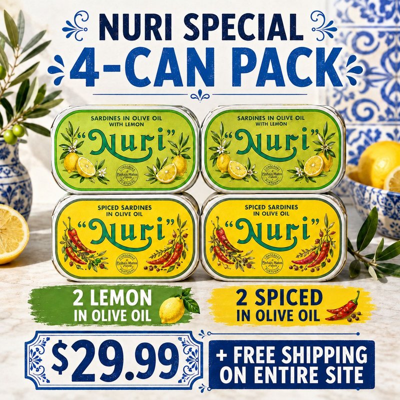 4 Nuri Portuguese Sardines (4.3 oz) (+Free Shipping Entire Site)