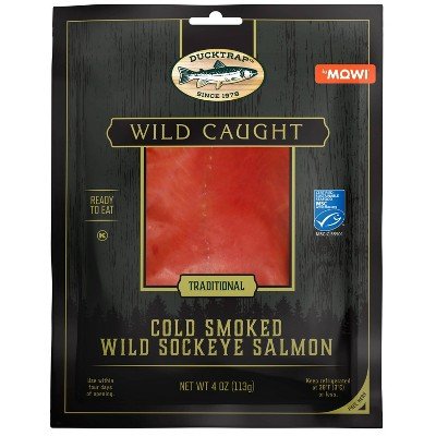 Cold Smoked Sockeye Sliced Salmon - 4oz/: Wild Caught