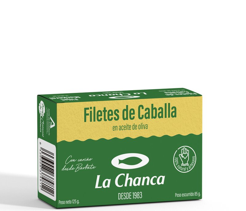 Filetes caballa en ac. de oliva – 125 g