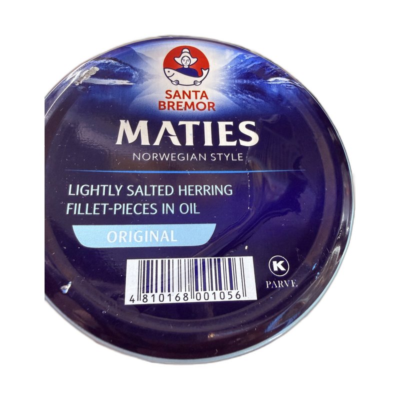 Santa Bremor Maties Lightly Salted Herring Fillet Pieces in Oil 260g (9.2oz)
