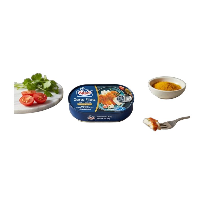 Appel Herring Fillets in Tomato & Curry Sauce, German 200g (7.1oz)