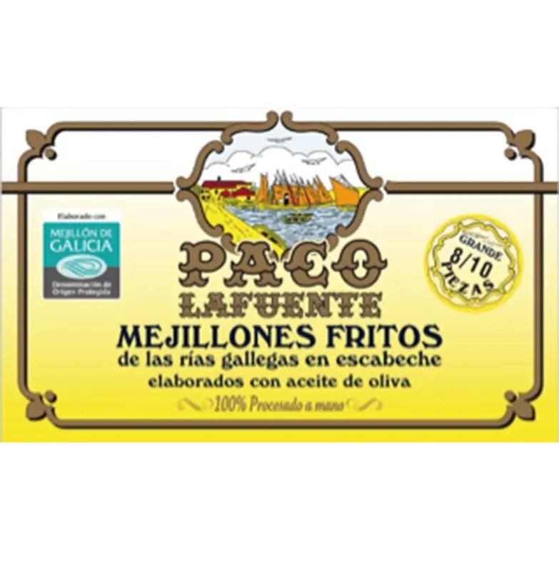 Mejillones en escabeche 8-10 pzas | Conservas Paco Lafuente