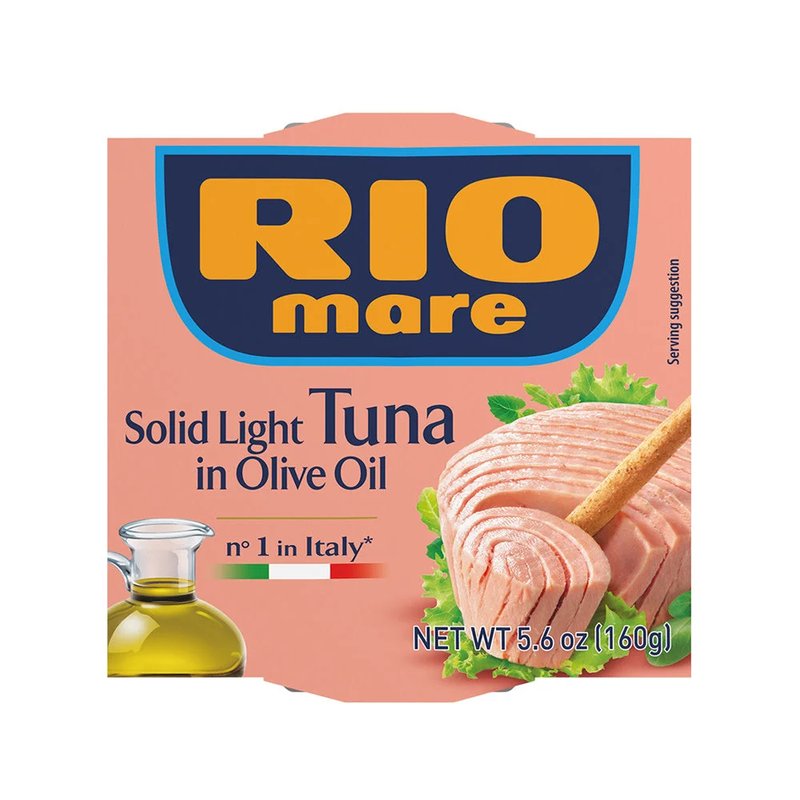 Rio Mare Solid Light Tuna in Olive Oil, 6 oz (160g)